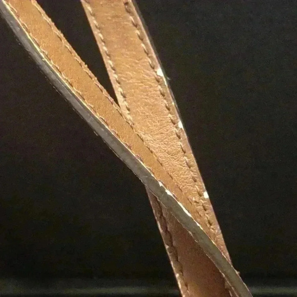 Fossil Rachel largeTote black/white‎ brown trim magnetic closure - Picture 5 of 8